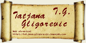 Tatjana Gligorević vizit kartica
